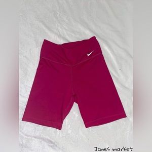 NIKE x DRI-FIT Mid Rise Pink Bike Shorts/US XS